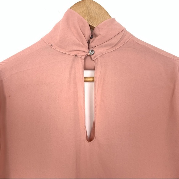 NWT Lulus High Neck Draped Blouse - Picture 5 of 8